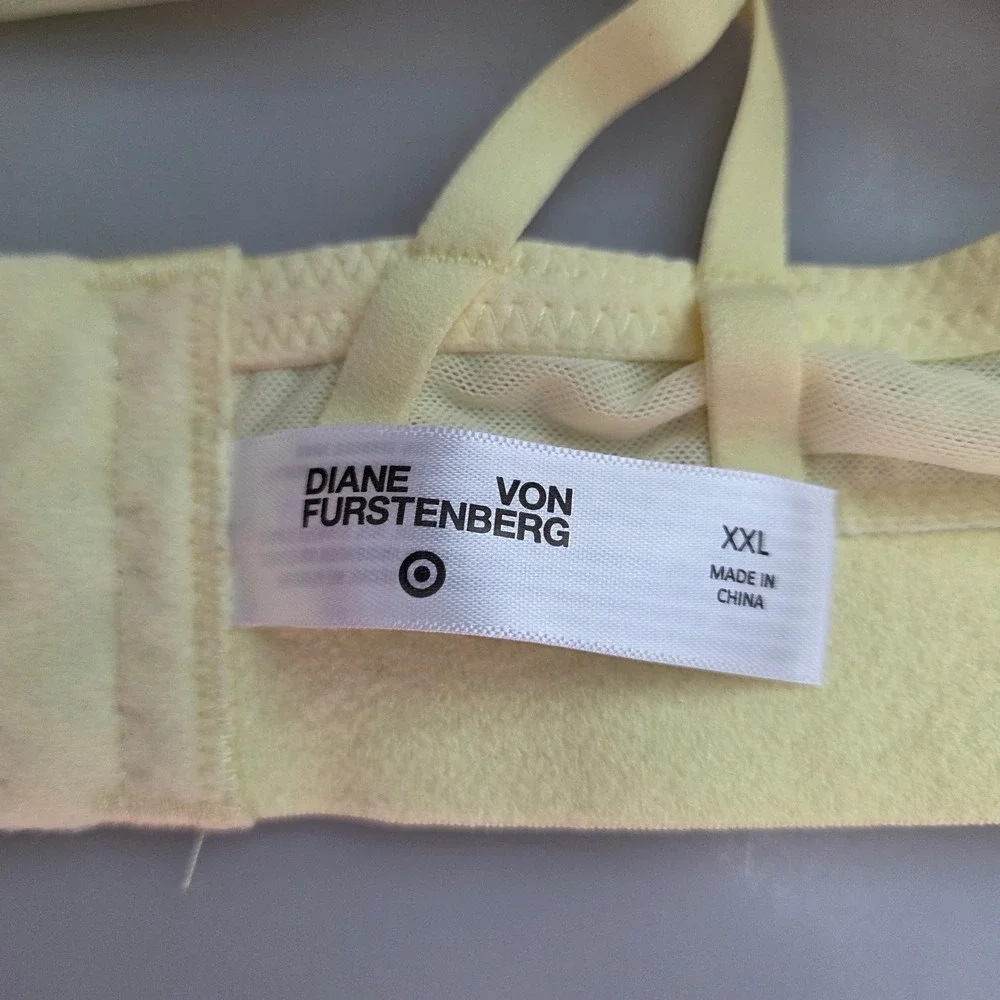 Diane von Furstenberg for Target Yellow Tie Dye Bralette XXL NWT DVF